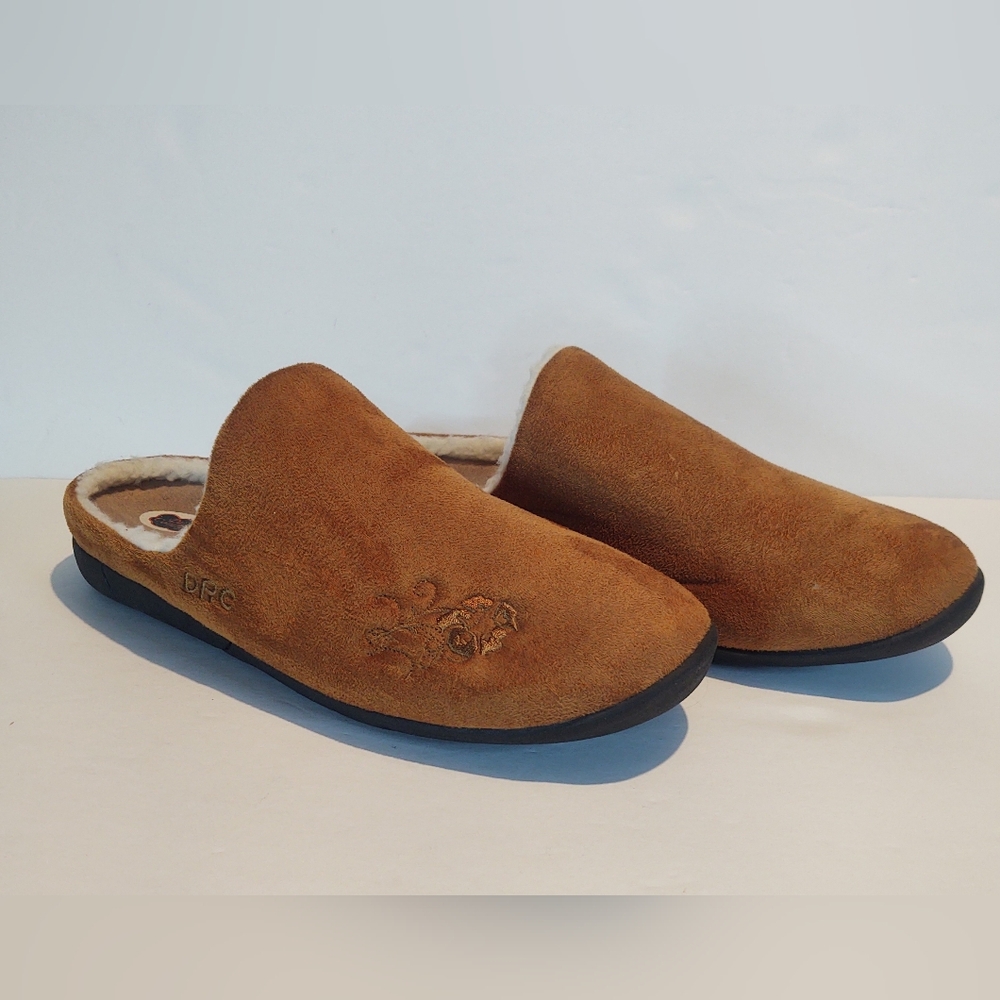 Dr Comfort Slide On Slippers Suede/Sherpa Sz 11 - Picture 2 of 10